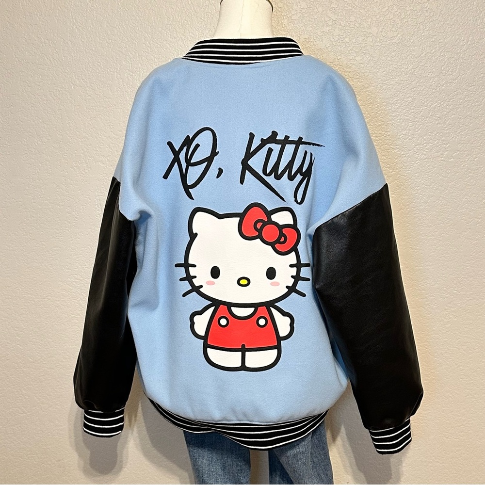 Hello Kitty Varsity Jacket – Light Blue & Black (XO, Kitty) - Picture 10 of 13